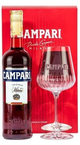 Campari Bitter se sklenikou  0.7l