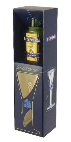 Becherovka miniaturka se sklenikou  0.05l