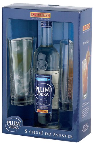 Jelnek Plum vodka+2sklo     GB 40%0.50l