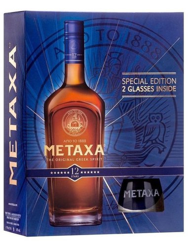 Metaxa 12* se dvěma skleničkama LE  0.7l