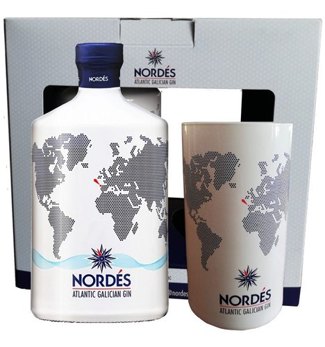 Nordes gin sada s 2 sklenicemi  0.7l