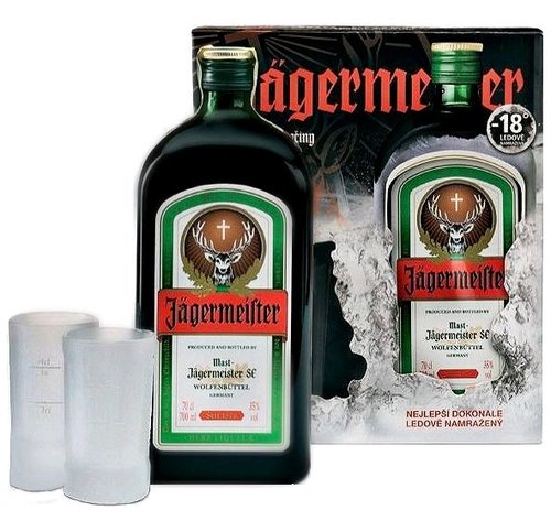 Jagermeister se sklenikama  0.7l