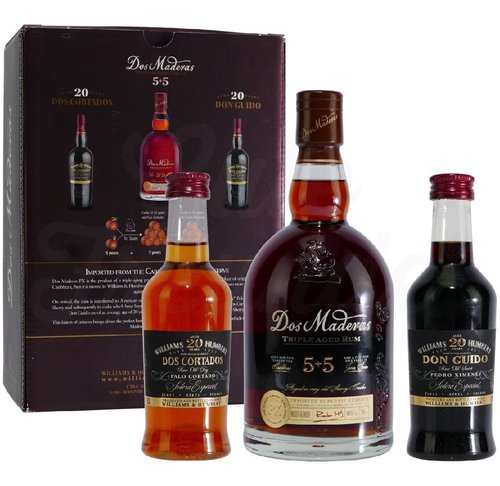 Dos Maderas 5 &amp; 5 PX drkov sada s 2 sherry  0.7l