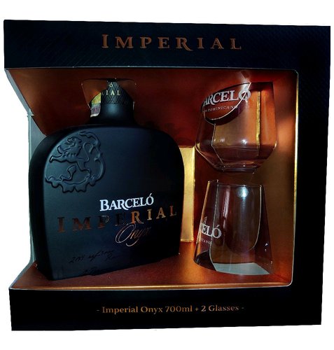 Rum Barcelo Imperial Onyx + 2sklo  gB 38%0.70l