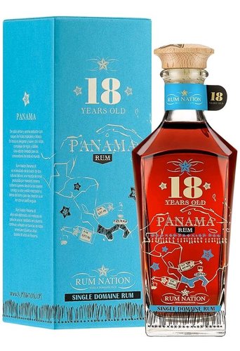 Rum Nation Panama 18y modr krabika  40%0.70l