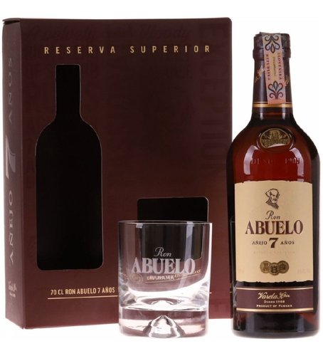 Abuelo 7y se skleničkou  0.7l