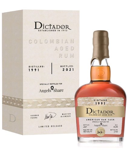 Rum Dictador Angels Share select 1991  gB 44.8%0.70l