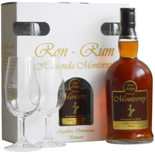 Hacienda Monterrey Aejo 7y se sklem  0.7l