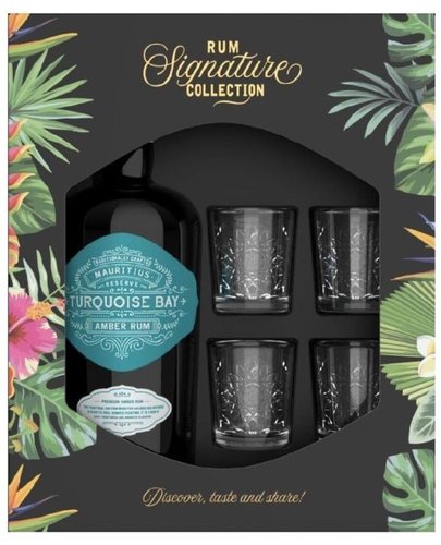 Rum Turquoise bay + 4sklo  gB 40%0.70l