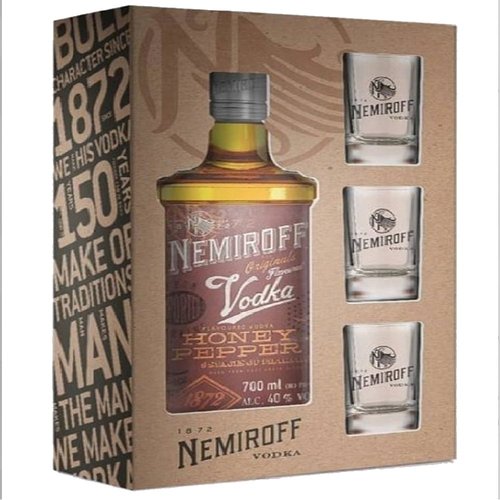 Nemiroff Honey Pepper se sklenikama  0.7l