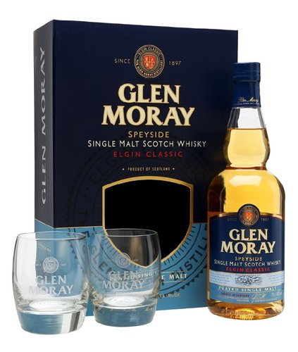Glen Moray Peated Elgin Classic se sklem  0.7l