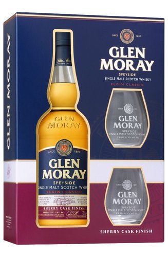 Glen Moray Sherry cask se sklenikama  0.7l