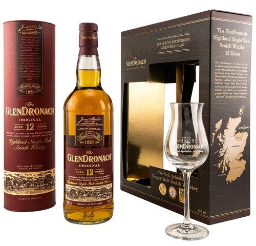 Glendronach 12y Original se skleničkou  0.7l