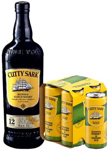 Cutty Sark 12y &amp; 4ks Ginger Cutty  0.7l