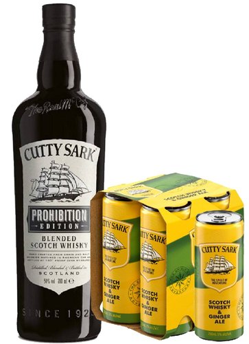 Cutty Sark Prohibition &amp; 4ks Ginger Cutty  0.7l