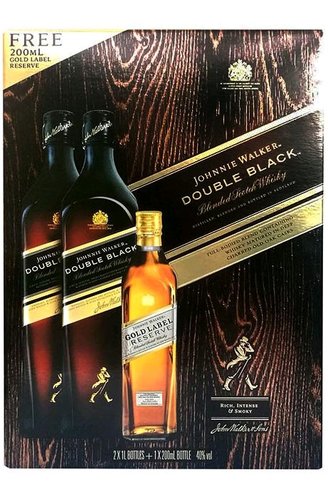 Johnnie Walker Double black drkov kazeta  2x1l