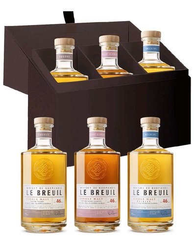 Whisky le Breuil drkov set  3x0.2l