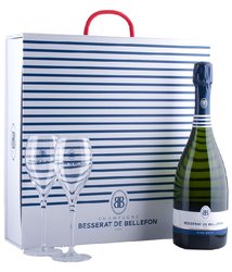 Besserat de Bellefon Bleu + 2skleničky 0.75l