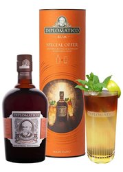 Rum Diplomatico Mantuano + sklo long  40%0.70l