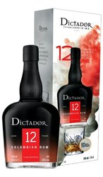 Dictador 12y v krabice + 1sklenice new  0.7l