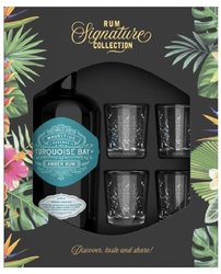 Rum Turquoise bay + 4sklo  gB 40%0.70l