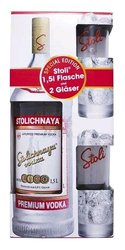 Stoli Red se sklenikama  1.5l
