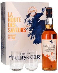 Talisker 10y Route des Saveurs + 2 skleniky  0.7l